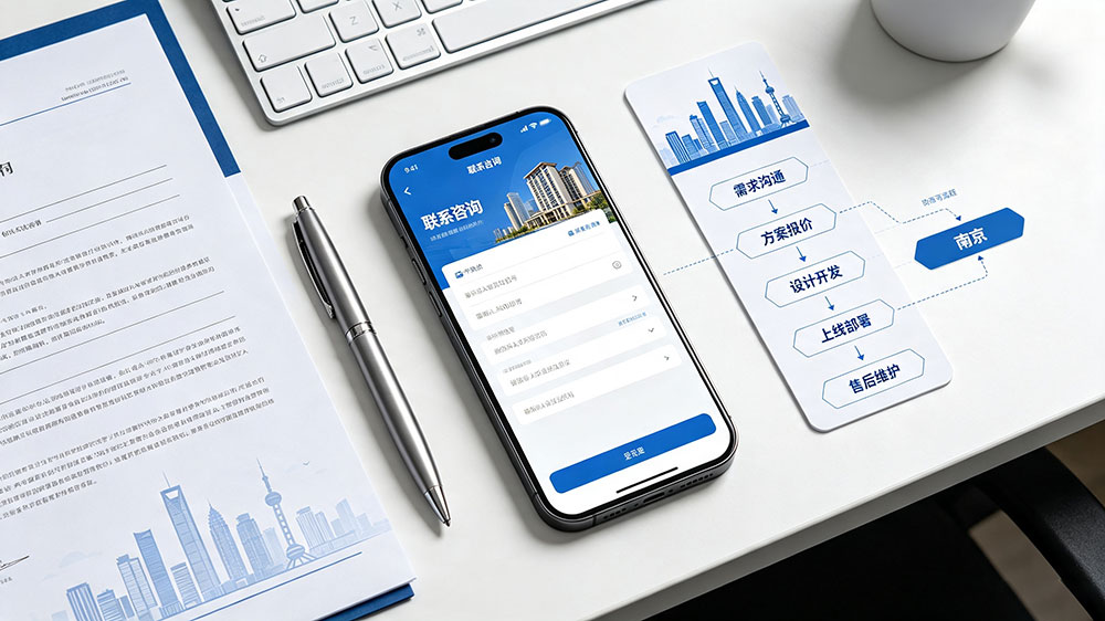 南京二手房小程序开发咨询与合作流程示意