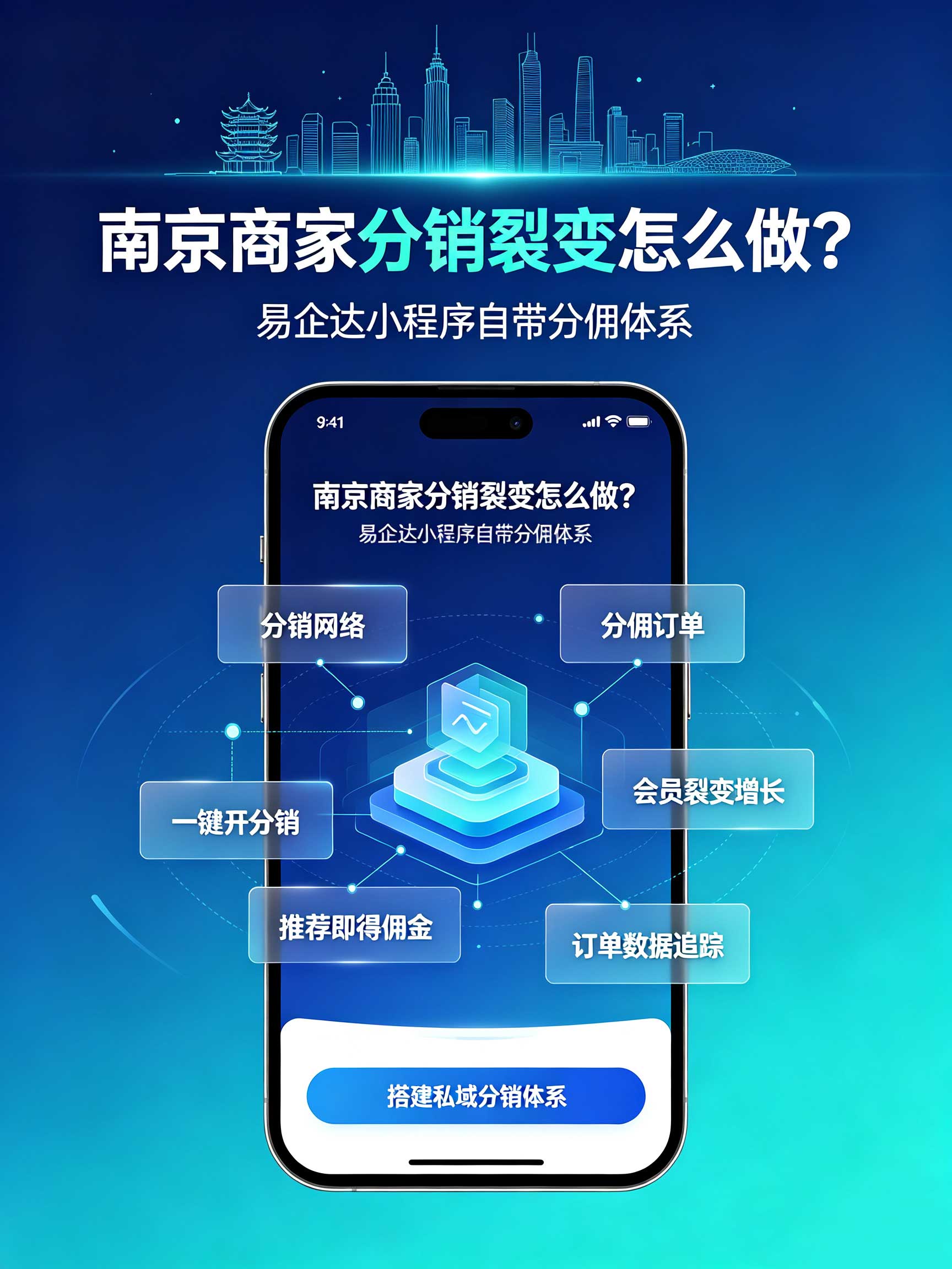 南京商家分销裂变小程序怎么做?易企达小程序自带分佣体系