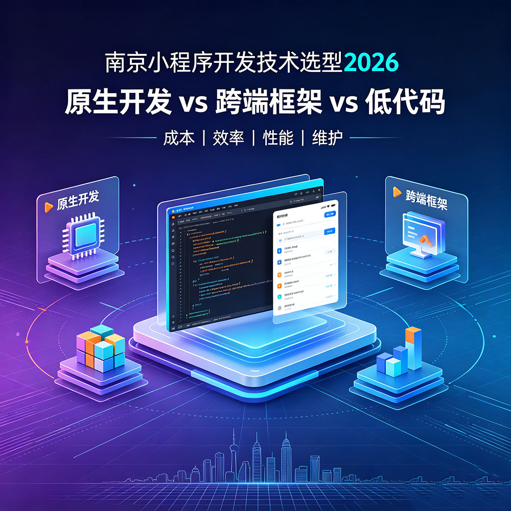 南京小程序开发技术选型2026:原生开发vs跨端框架vs低代码