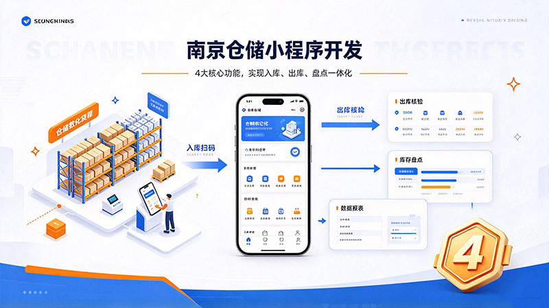 南京仓储小程序开发：4大核心功能，实现入库、出库、盘点一体化