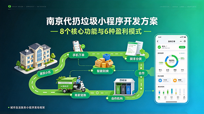 南京代扔垃圾小程序开发方案:8个核心功能与6种盈利模式