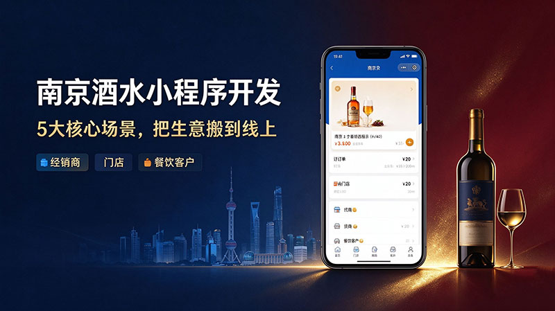 南京酒水小程序开发:5大核心场景,帮经销商、门店和餐饮客户把生意搬到线上