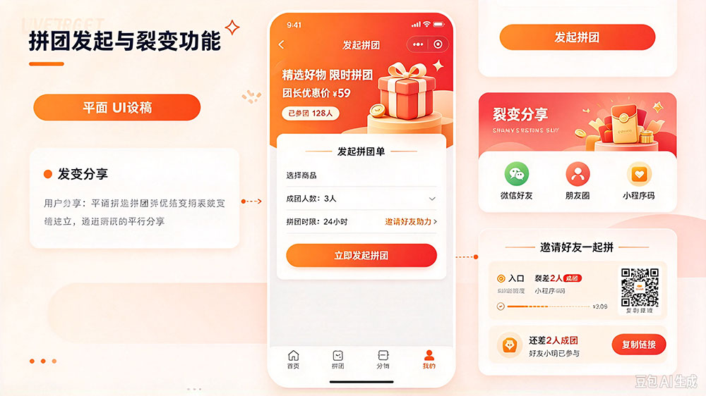 分销拼团小程序开发:社交裂变破局 私域流量增长新方案